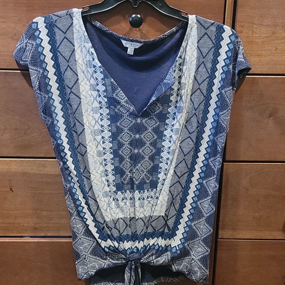 Mosaic blue top